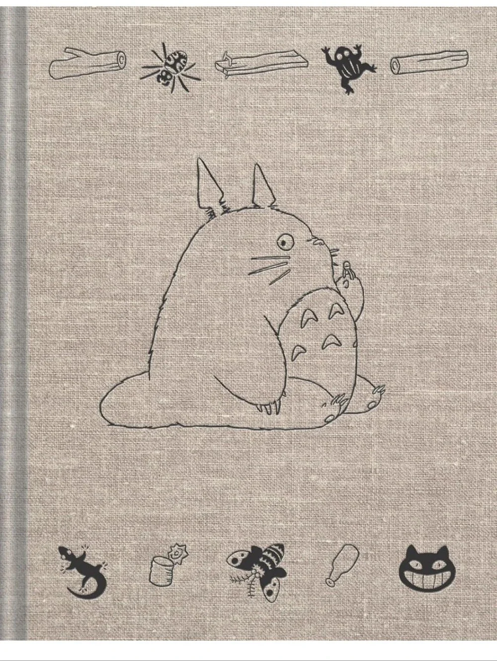 Studio Ghibli Totoro Gray Linen Journal — Gray Sketch Notebook